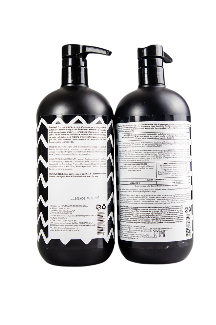 Avlon Uberliss Kit Progressive Brush Without Formaldehyde 2x950ml/32.11fl.oz. - BuyBrazil