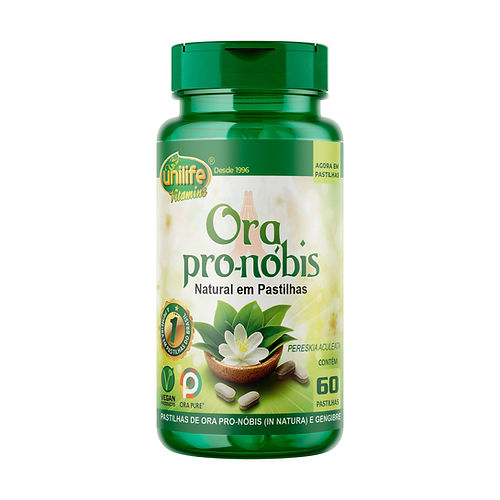 Unilife Natural Ora Pro-Nóbis and Ginger 60 Lozenges 1000mg