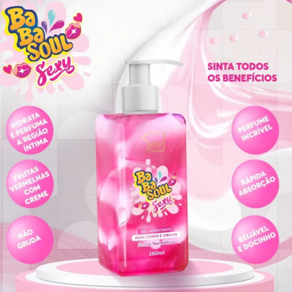 Babasoul Blow Gel – Gourmet Strawberry &amp; Cream Intimate Body Moisturizer 280g