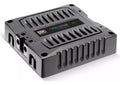 Banda Viking 5001 car amplifier by Banda AudioParts, 6200 Watts RMS, showing the sleek black amplifier with control knobs and branding.