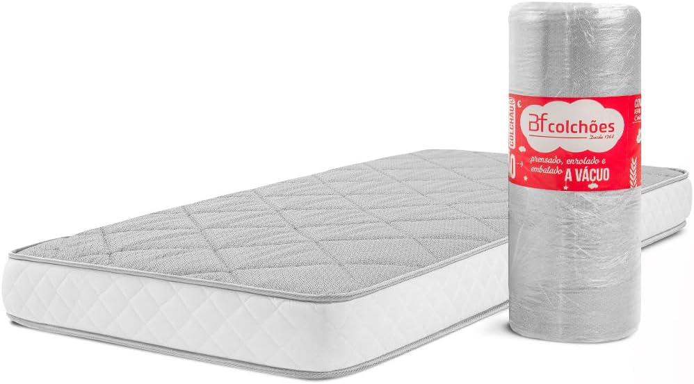Single Orthopedic Mattress with D33 Vacuum Foam 88x188cm BF Colchões - BuyBrazil