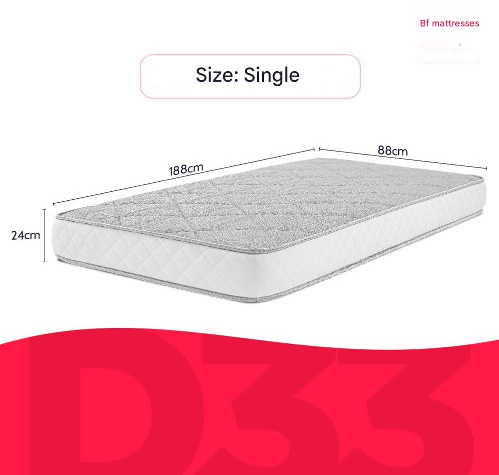 Single Orthopedic Mattress with D33 Vacuum Foam 88x188cm BF Colchões - BuyBrazil