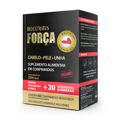 Bio Extratus Strength Food Supplement Hair, Skin and Nails 60 Tablets - BuyBrazil