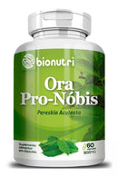 Ora Pro Nobis Bionutri Supplement With 60 Caps 500mg 10 Bottles - BuyBrazil