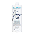 Blueken Grego progressive hair brush without formaldehyde, 1000ml, blue and white handle, designed for hair gloss and care.