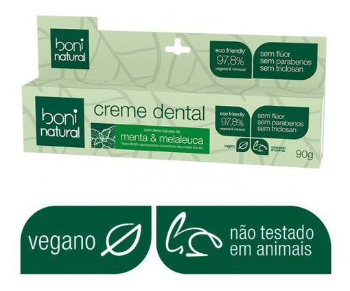 Boni Natural Mint and Melaleuca Toothpaste 90g - BuyBrazil