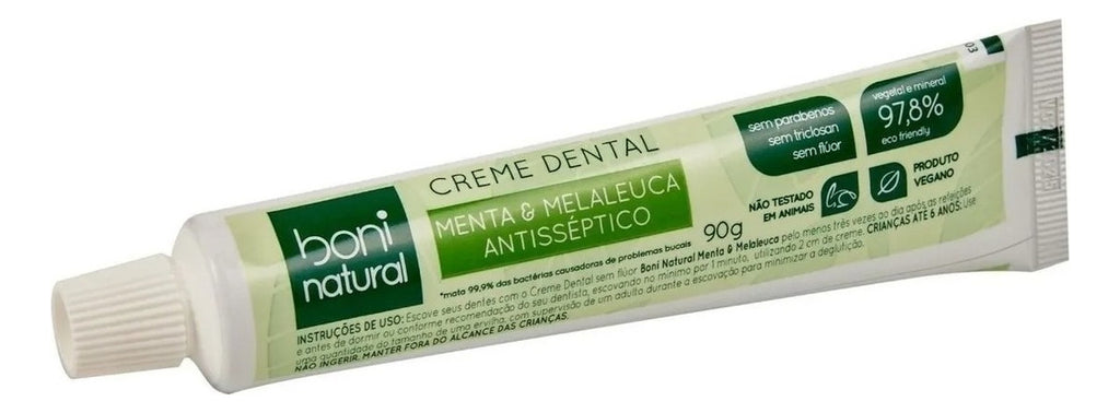 Boni Natural Mint and Melaleuca Toothpaste 90g - BuyBrazil