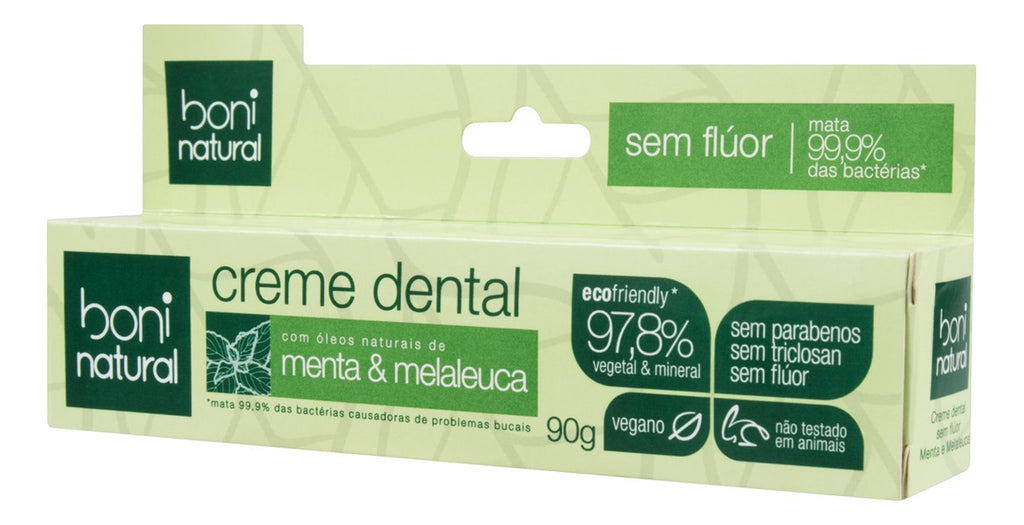 Boni Natural Mint and Melaleuca Toothpaste 90g - BuyBrazil