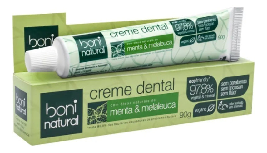 Boni Natural Mint and Melaleuca Toothpaste 90g - BuyBrazil