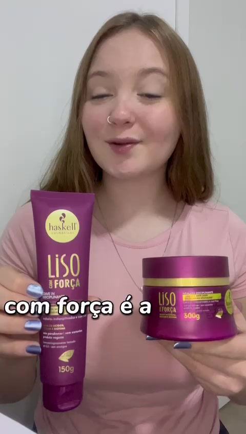 Haskell 'Liso com Força' (Smooth with Strength) Complete Kit – Shampoo, Conditioner & Mask