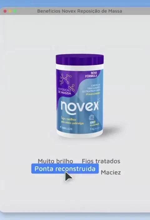 Creme de Tratamento Novex Reposição de Massa 1kg