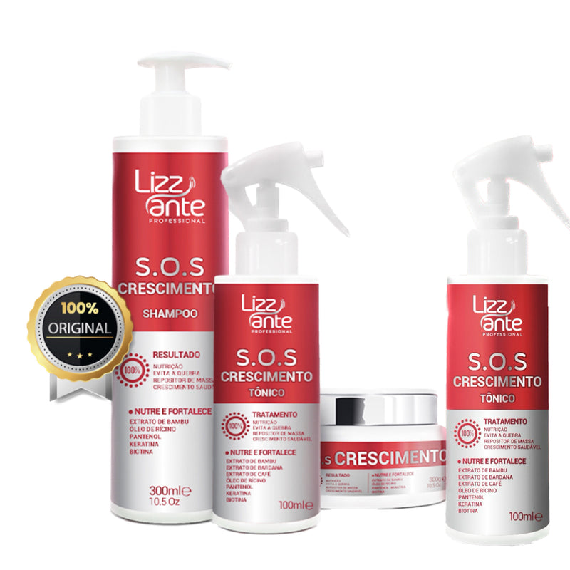 Lizz Ante SOS Crescimento Kit Shampoo 300ml /Mask 300g /Tonic 2x100ml