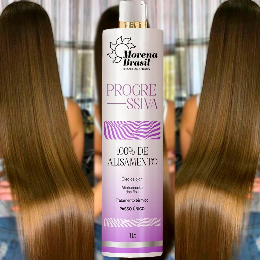 Progressiva Profissional 1L Brazillian Keratin -  Cabelo Liso Na Primeira Aplicação
