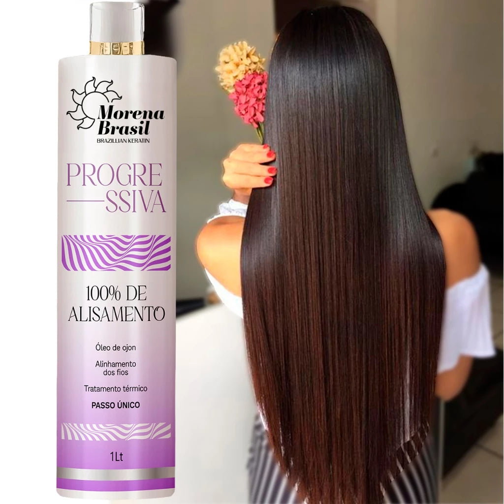Progressiva Profissional 1L Brazillian Keratin -  Cabelo Liso Na Primeira Aplicação
