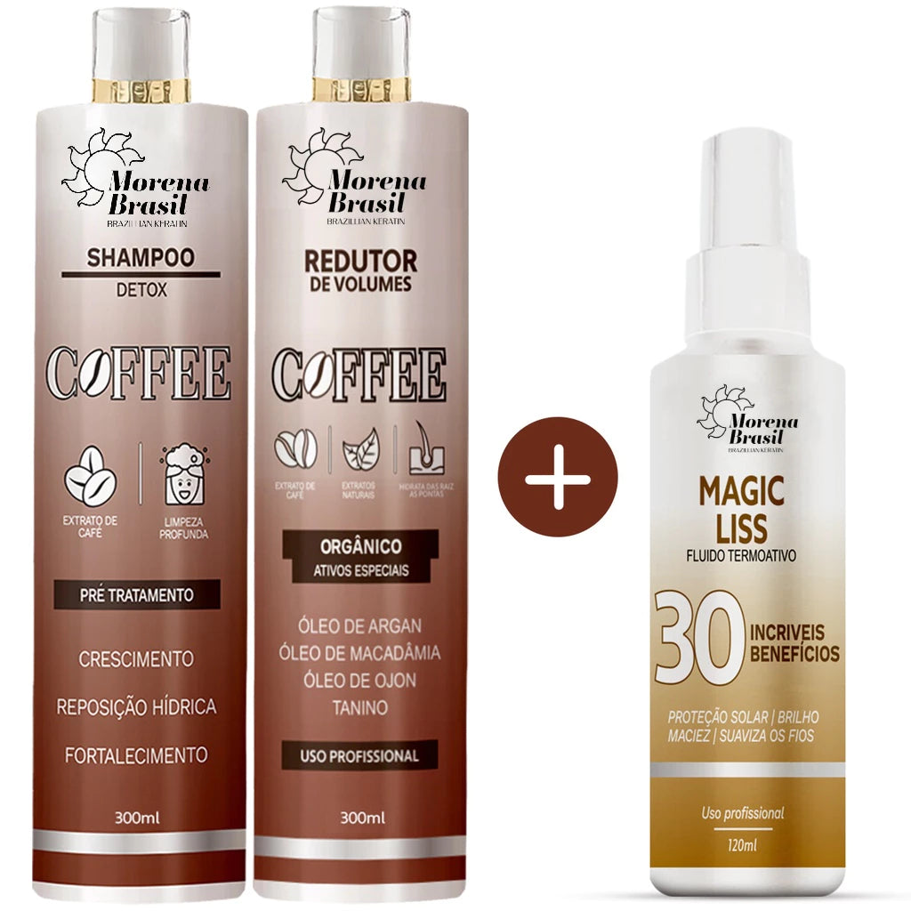 Kit Selagem Sem Formol Orgânica + Protetor Térmico Magic Liss