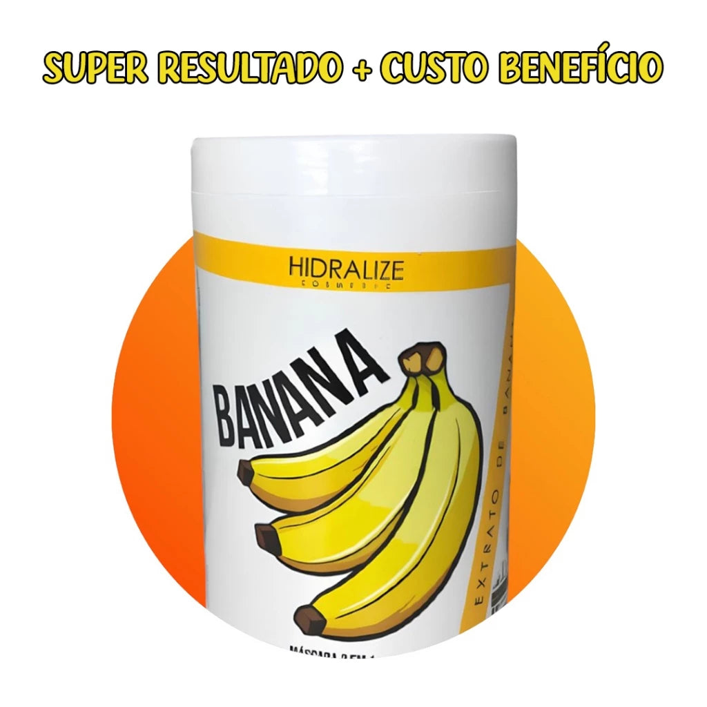 Mascara De Hidratacao E Fortalecimento Capilar Hidralize 1kg Nutricao Reconstrucao e Crescimento dos Fios 2 em 1 - Extrato de Banana