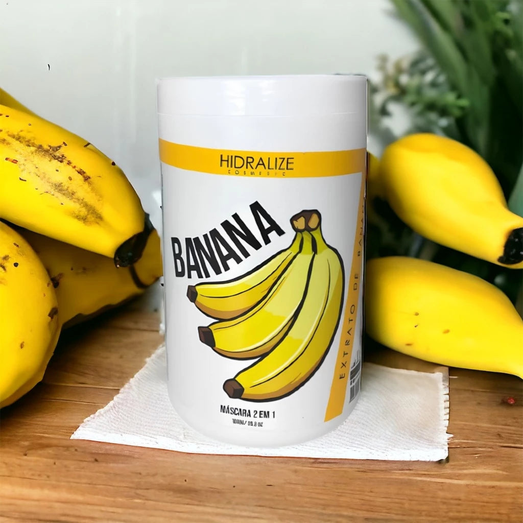 Mascara De Hidratacao E Fortalecimento Capilar Hidralize 1kg Nutricao Reconstrucao e Crescimento dos Fios 2 em 1 - Extrato de Banana