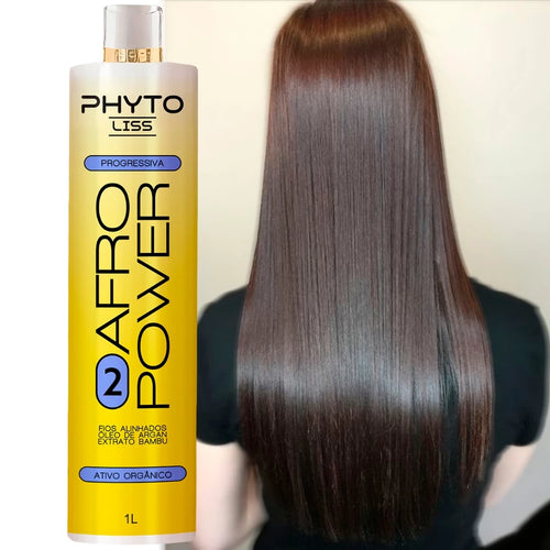 BuyBrazil Afro Liss Hair Smoothing Treatment 1L bottle, designed to smooth and straighten curly hair with professional formula.