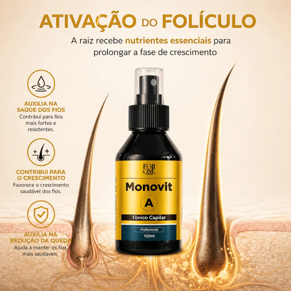 Tônico Capilar Monovit Cresce Cabelo Sobrancelha e Barba
