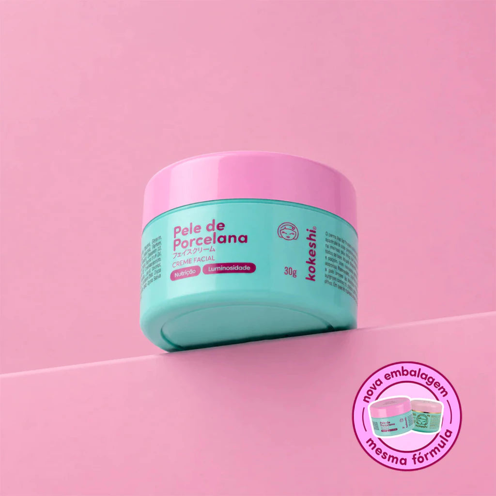Hidratante Creme Facial Pele De Porcelana Kokeshi 30g Milagre do Arroz