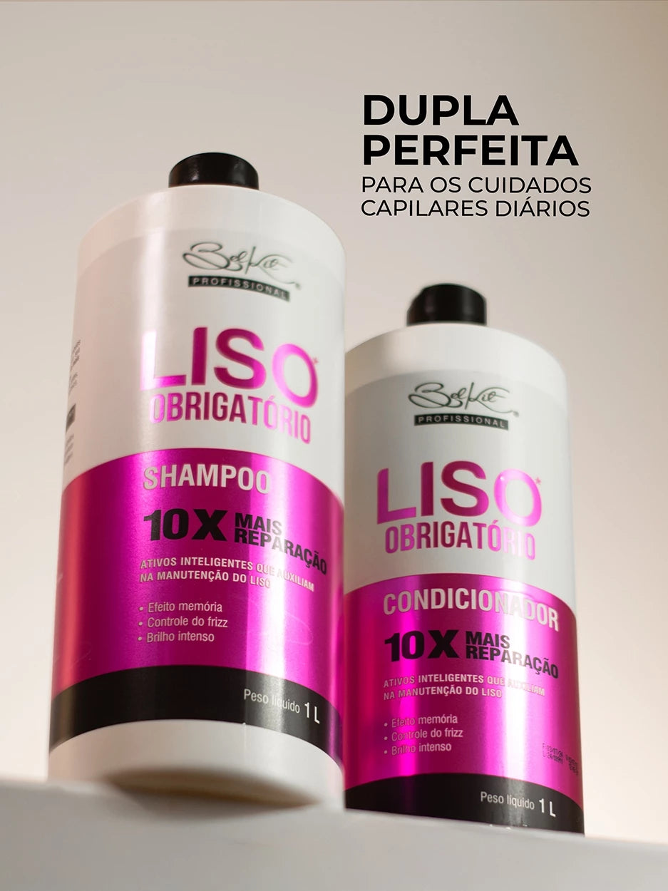 Kit Profissional 2 Itens Capilar Liso Obrigatório 1 Litro | Kit Profissional Para Cabelos Lisos