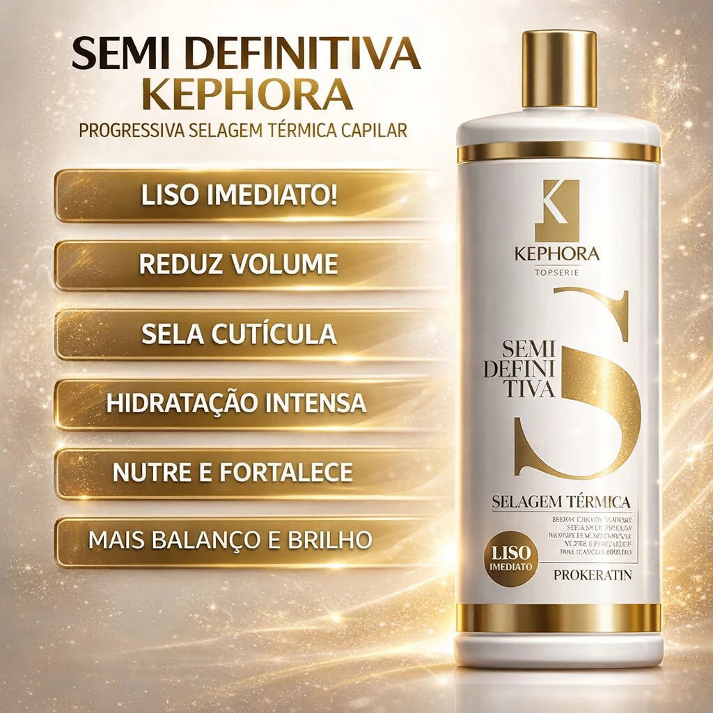 Escova Semi Definitiva Liso Imediato Selagem Termica Progressiva Kephora 1L