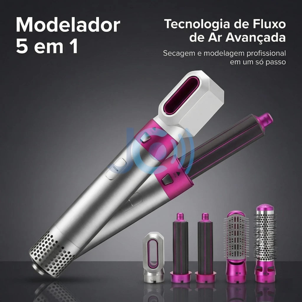 Airwrap Styler 5 em 1 secador de cabelo escova de ar quente modelador alisador de cabelo escova 110v ou 220v