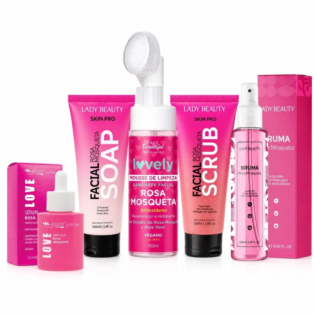 Kit skin care limpeza de pele rosa mosqueta