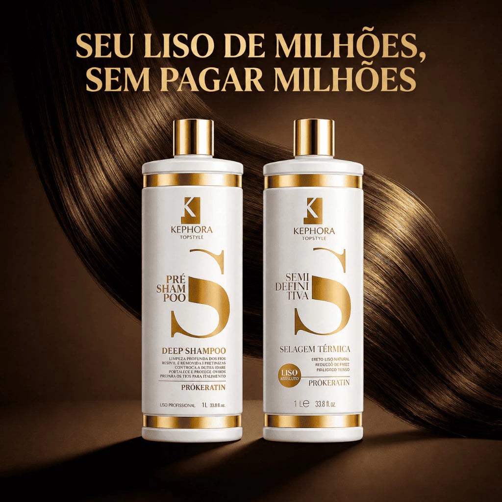 Escova Semi Definitiva Liso Imediato Selagem Termica Progressiva Kephora 1L
