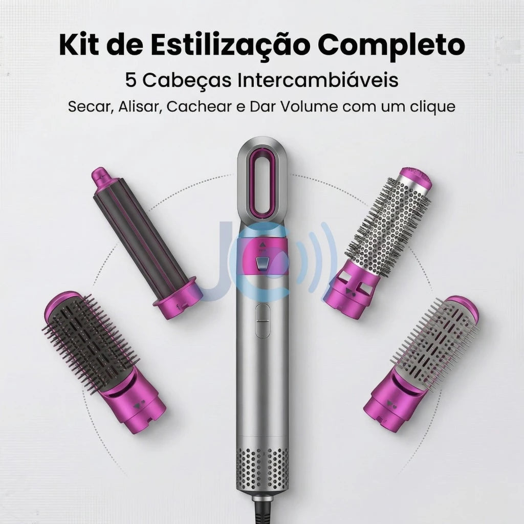 Airwrap Styler 5 em 1 secador de cabelo escova de ar quente modelador alisador de cabelo escova 110v ou 220v