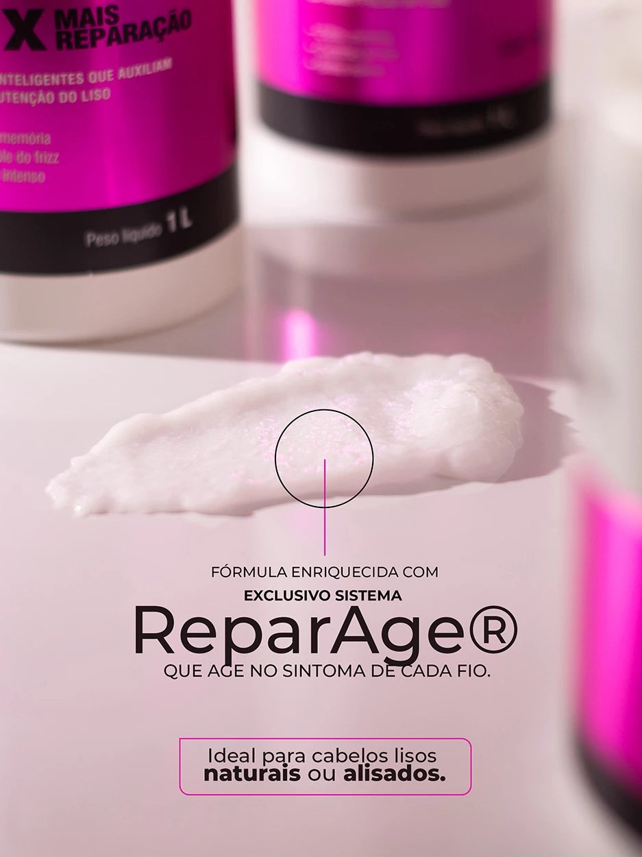 Kit Profissional 2 Itens Capilar Liso Obrigatório 1 Litro | Kit Profissional Para Cabelos Lisos