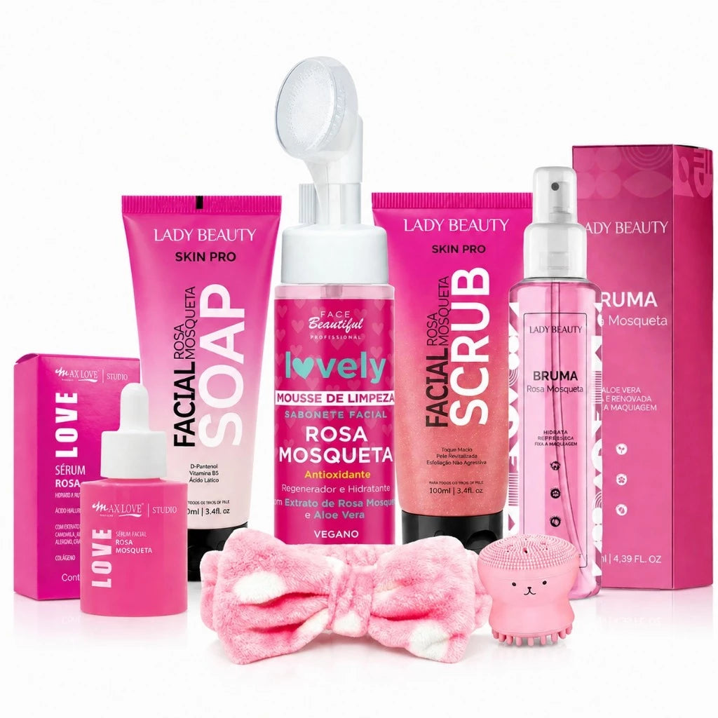 Kit skin care limpeza de pele rosa mosqueta