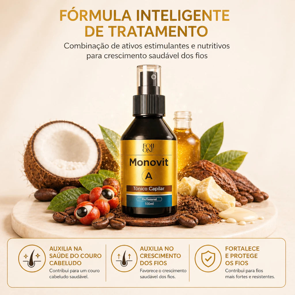 Tônico Capilar Monovit Cresce Cabelo Sobrancelha e Barba