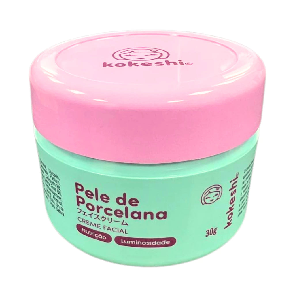 Hidratante Creme Facial Pele De Porcelana Kokeshi 30g Milagre do Arroz