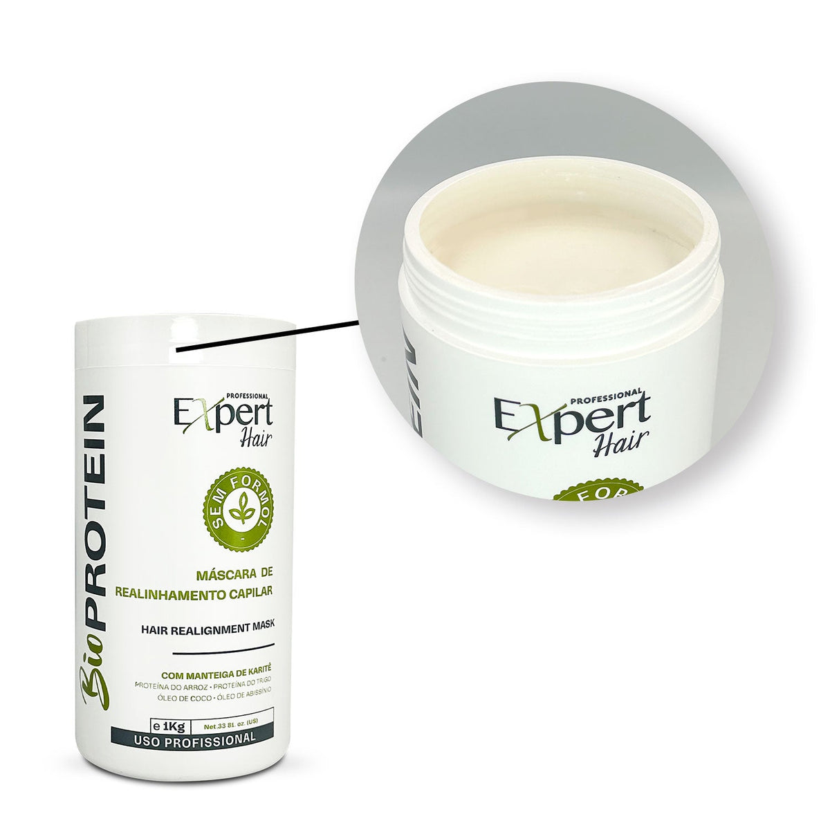 Expert Hair BtoxExpert Bio Protein Hair Cream 1kg/35.2 oz - BuyBrazil