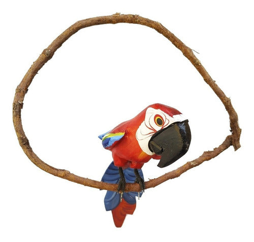 Bird Kit 5 Units (Handmade Wooden Macaws) 50cm - BuyBrazil