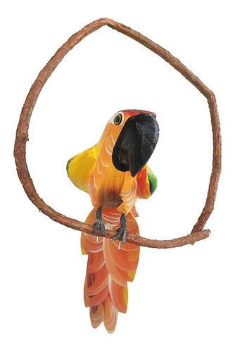 Bird Kit 5 Units (Handmade Wooden Macaws) 50cm - BuyBrazil