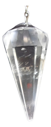 Faceted Quartz Crystal Stone Pendulum for Radiesthesia - BuyBrazil