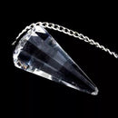 Faceted Quartz Crystal Stone Pendulum for Radiesthesia - BuyBrazil