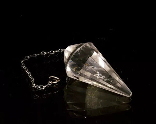 Faceted Quartz Crystal Stone Pendulum for Radiesthesia - BuyBrazil
