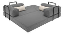 Foam Sofa Bed in Box 2 Seats Boucle Retractable Modular - BuyBrazil