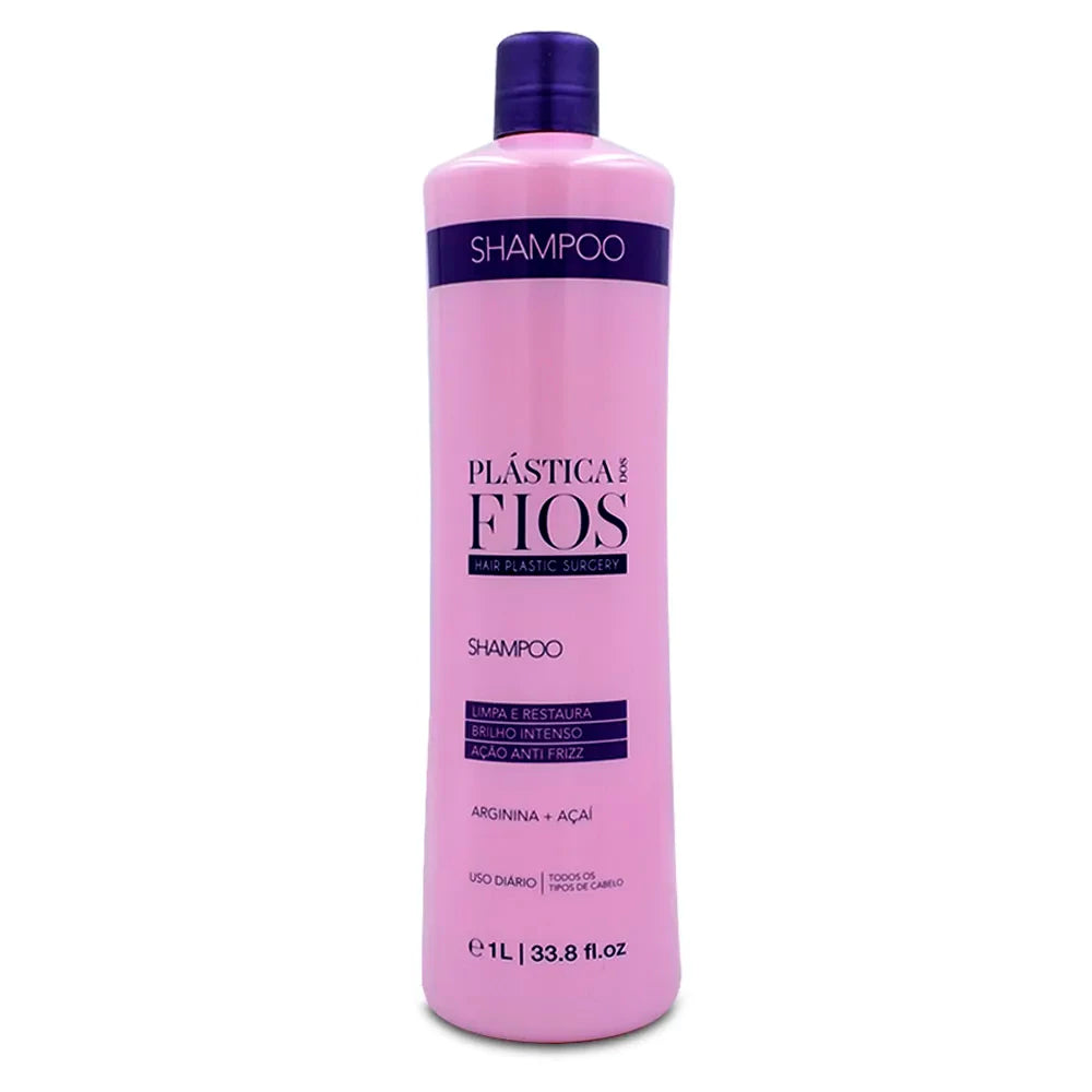 Kit Plástica dos Fios Shampoo 1 litro e Condicionador 1 litro