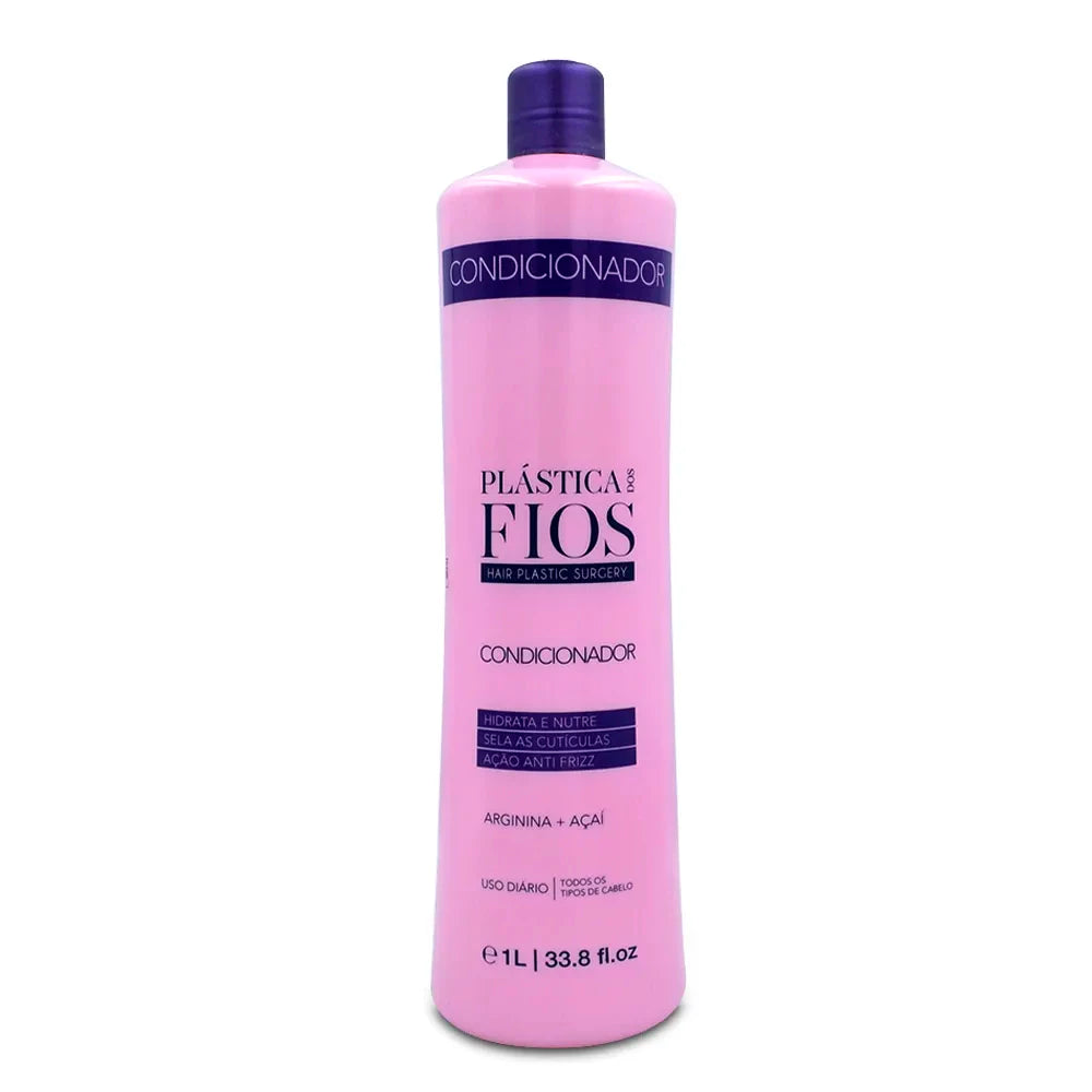 Kit Plástica dos Fios Shampoo 1 litro e Condicionador 1 litro