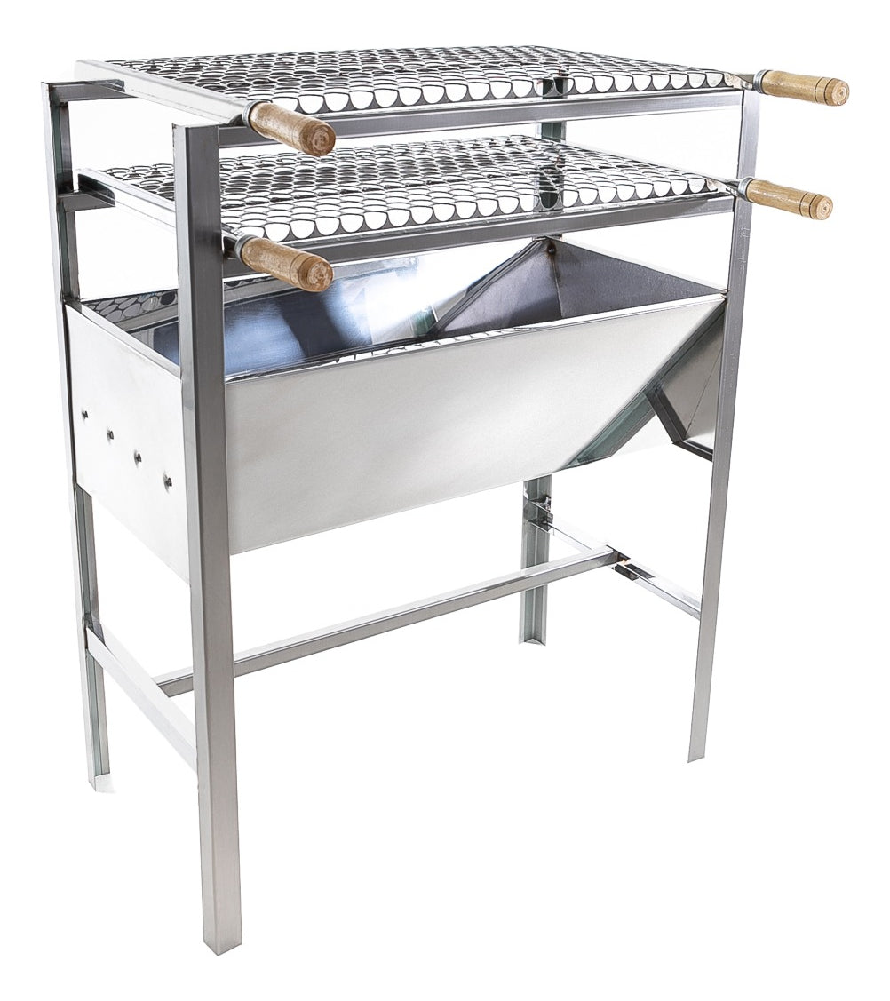 Large Portable Stainless Steel Barbecue Grill Includes 2 Grills - BuyBrazil