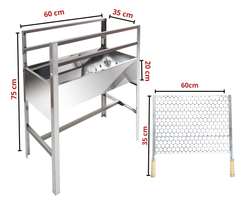 Large Portable Stainless Steel Barbecue Grill Includes 2 Grills - BuyBrazil