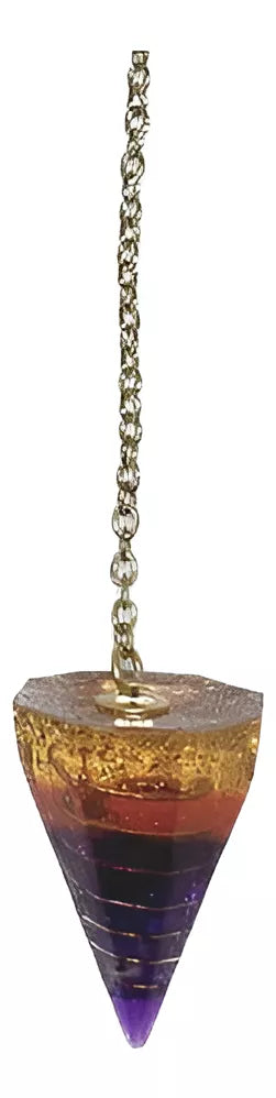 Saint Germain Orgonite Pyramid + Violet Ray Pendulum - BuyBrazil