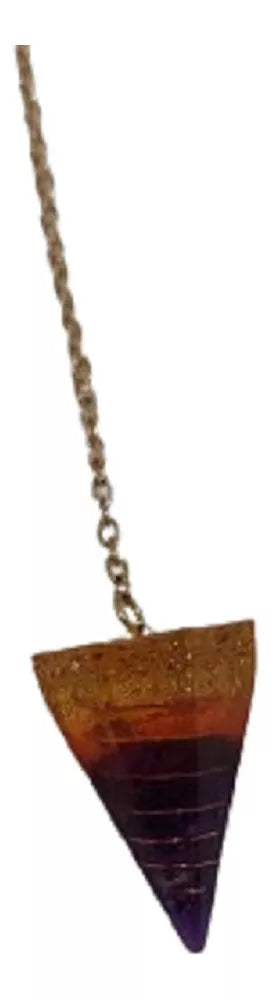 Saint Germain Orgonite Pyramid + Violet Ray Pendulum - BuyBrazil