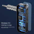 Transmitter Receiver 2 in 1 Audio Transmitter Wireless Receiver for Handsfree Call for Car Audio Music - BuyBrazil