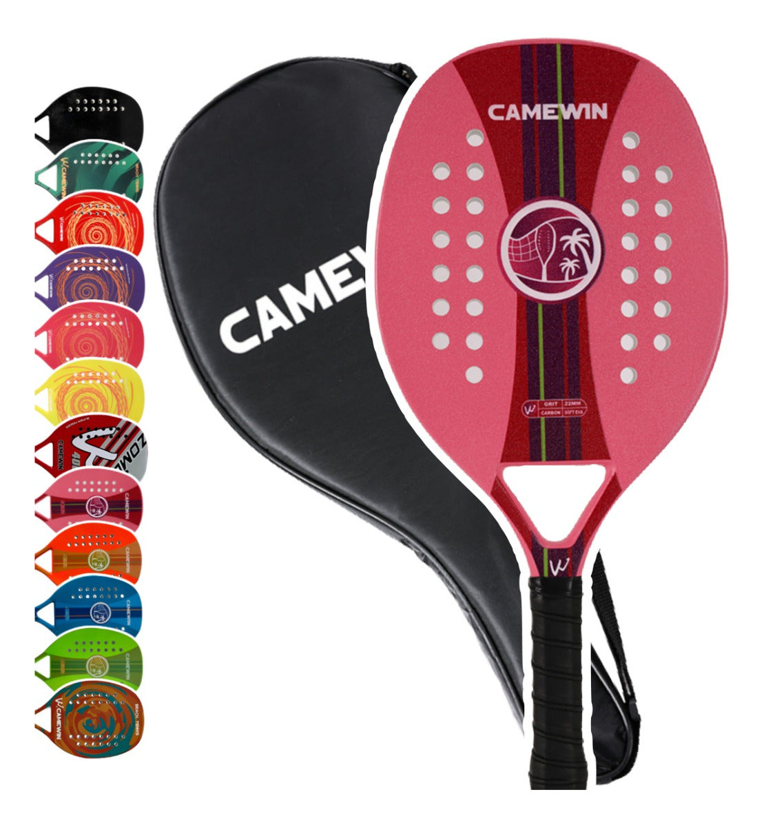 Camewin Carbon Beach Tennis Racket Colors Models + Case Color Yellow - BuyBrazil