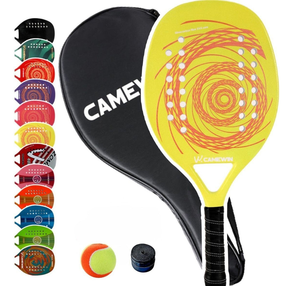 Camewin Carbon Beach Tennis Racket Colors Models + Case Color Yellow - BuyBrazil